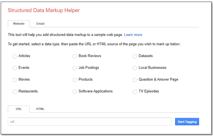 Structured Data  Markup Helper