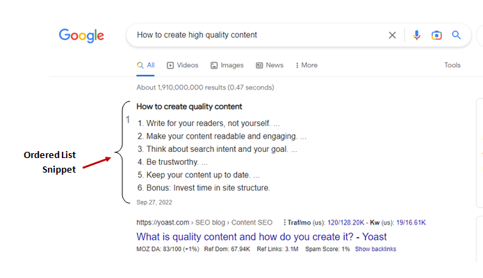 Featured Snippet Definition Optimization and Importance